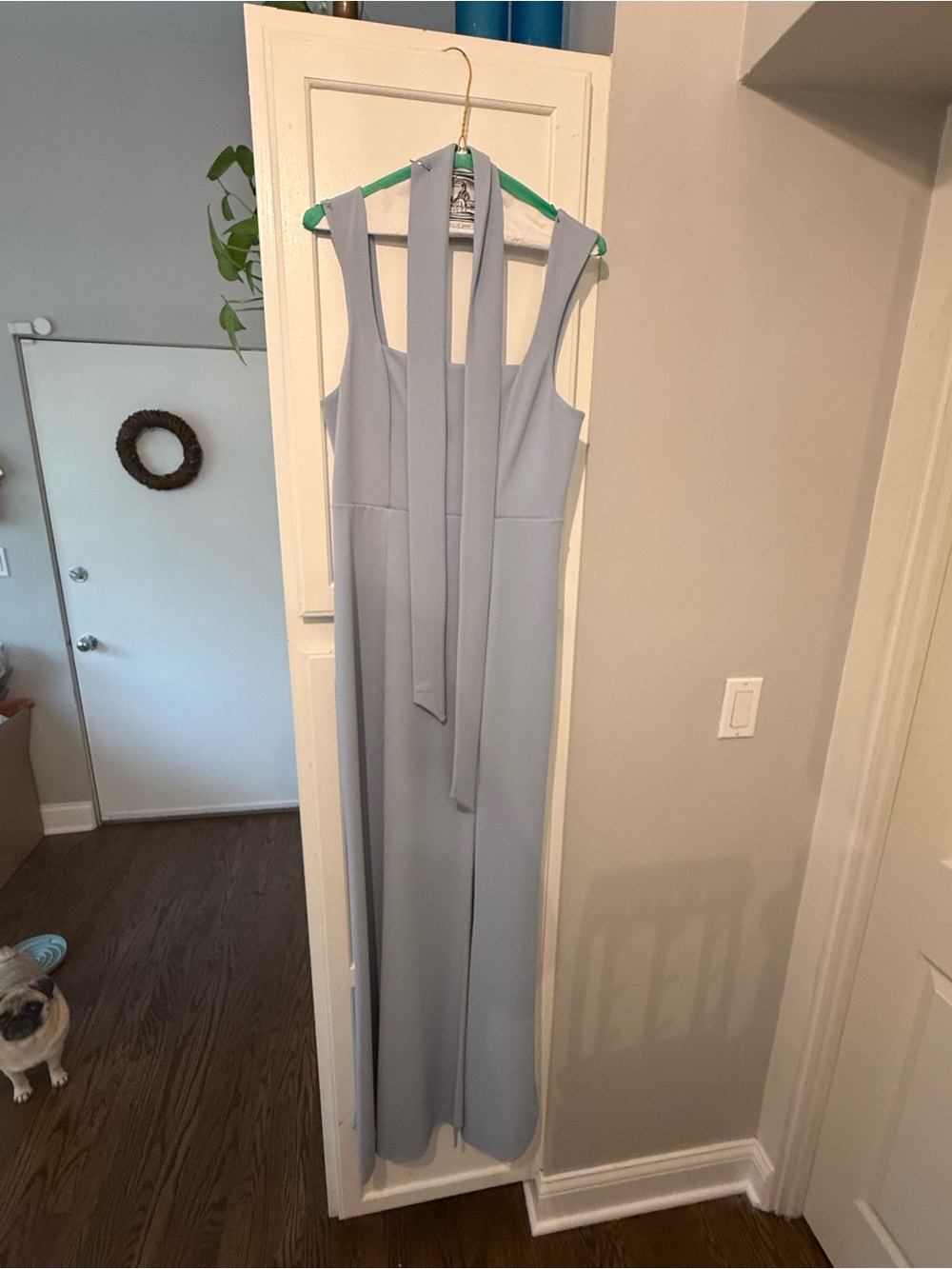 Show Me Your MuMu Light Blue Maxi Dress with Neck Sash